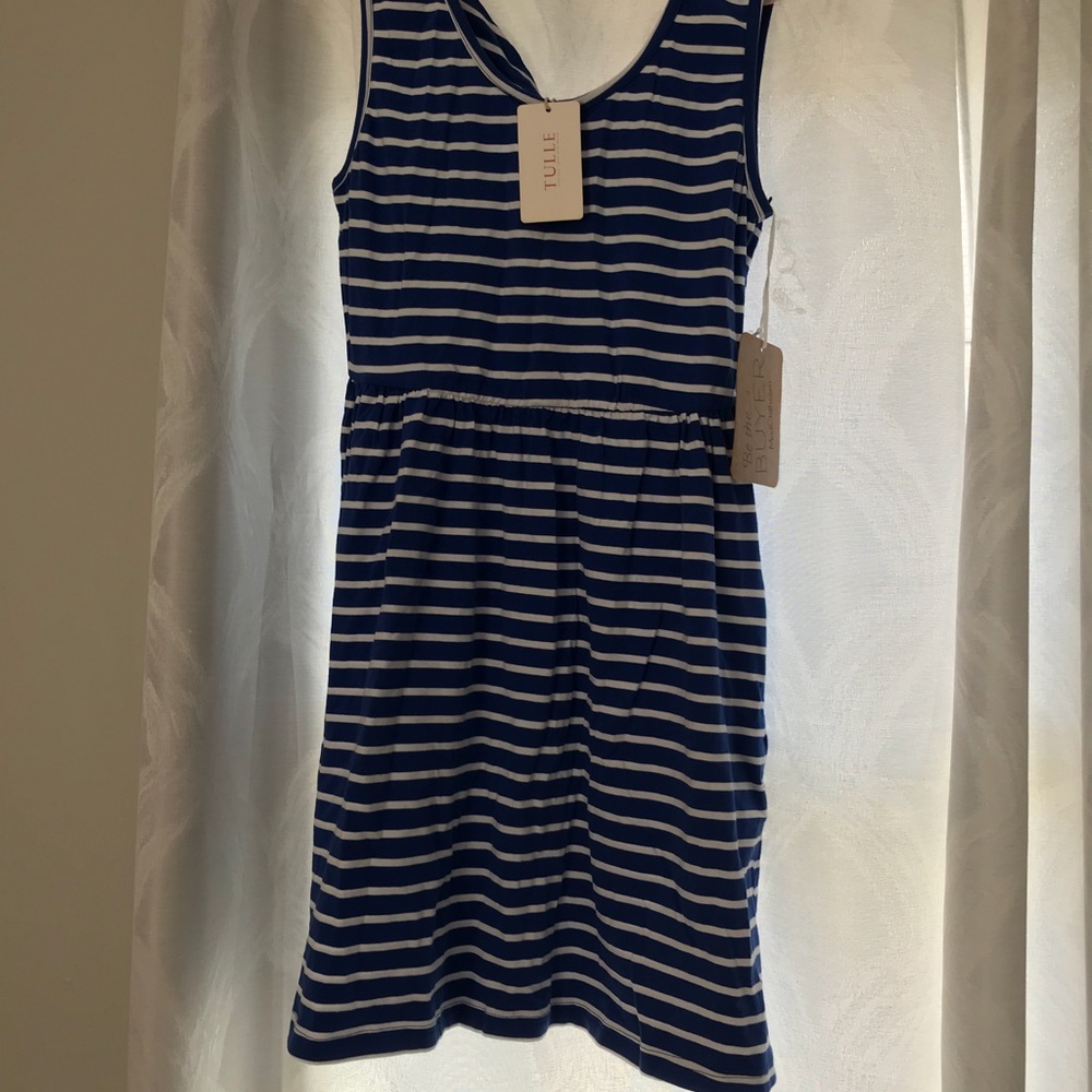 🚫SOLD🚫Blue & White Striped Dress - Picture 2 of 4